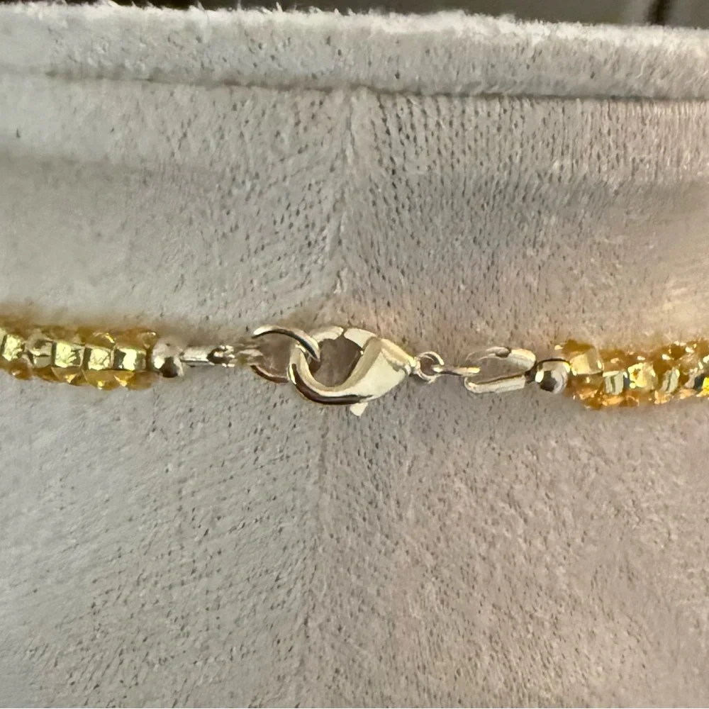 Gold-Filled Gemstone Swarovski Crystal Seed Bead Necklace